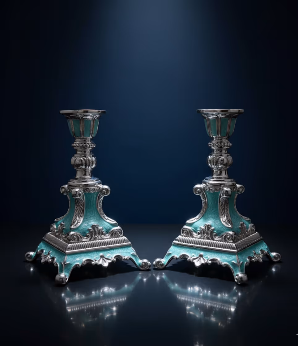 Elegant Candle Holder Pair – premium silver candle holders for home décor
