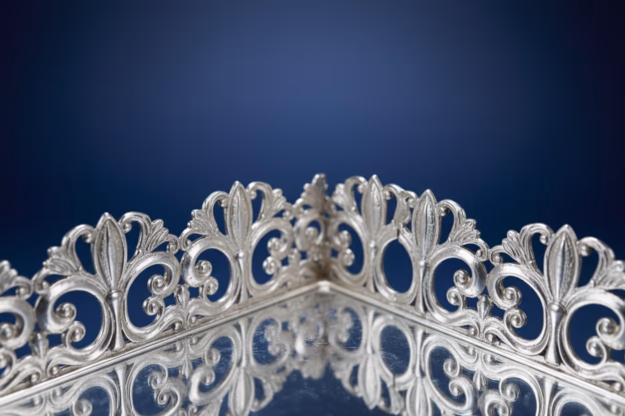 Silver Square Plate – handcrafted silver square serving plate