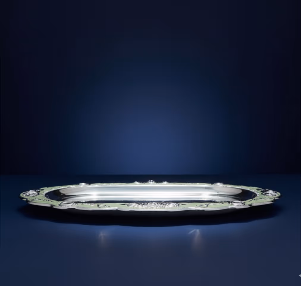 Imperial Silver Tray – luxury handcrafted silver serving tray
