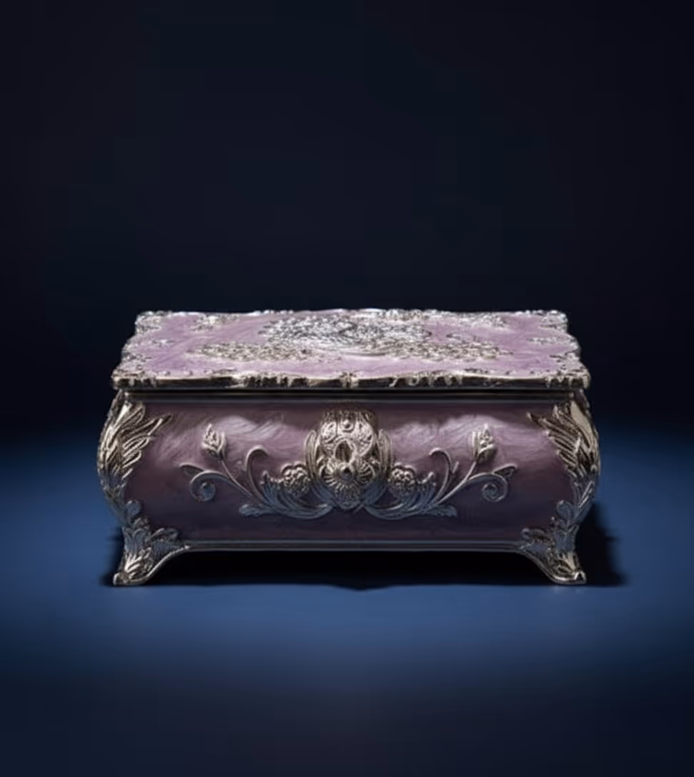 Peacock Jewellery Multipurpose Box – silver peacock jewellery and keepsake box