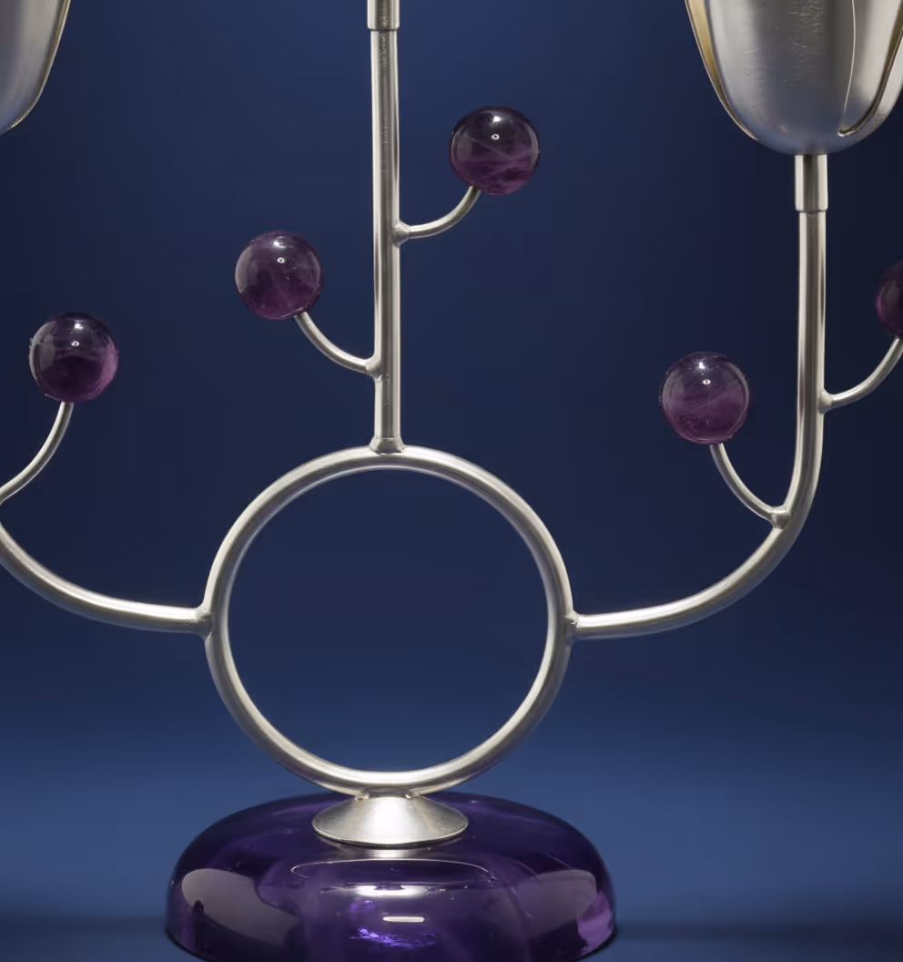 Flower Trio Candle Stand – elegant silver candle stand for décor and gifting