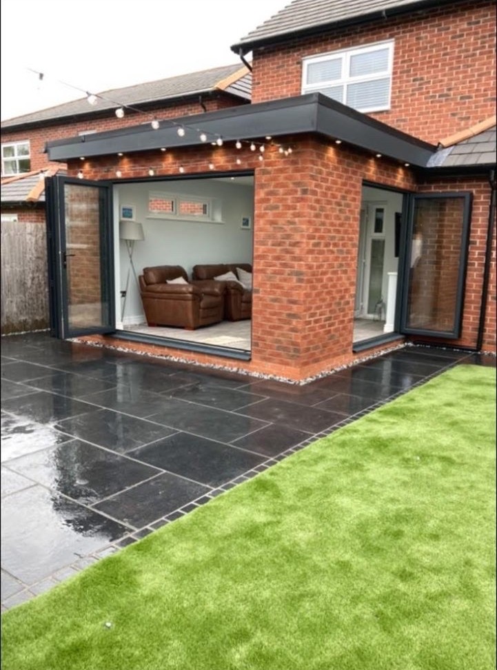 [background image] of rooftop with skyline (for a roofing contractor)