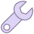 Icon of a purple wrench with a gear integrated into its head.