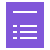 Purple icon of a purchase order document with horizontal lines representing text and data fields.