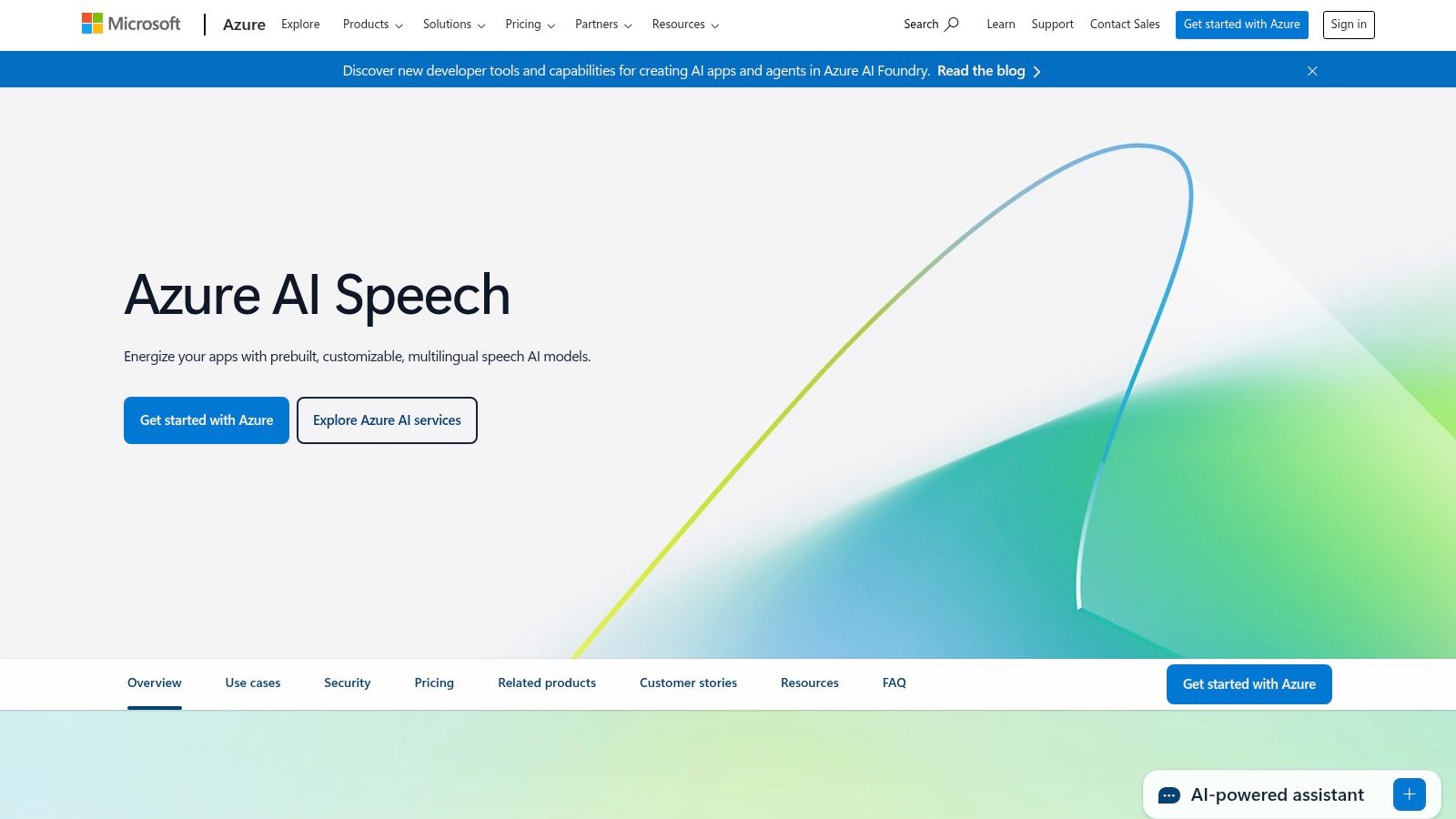 Microsoft Azure AI Speech (Speech to Text)