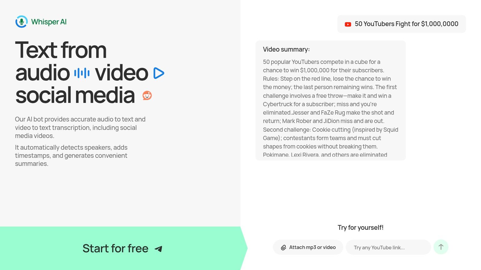 1. Whisper AI: Best for Transcribing Audio & Video Notes