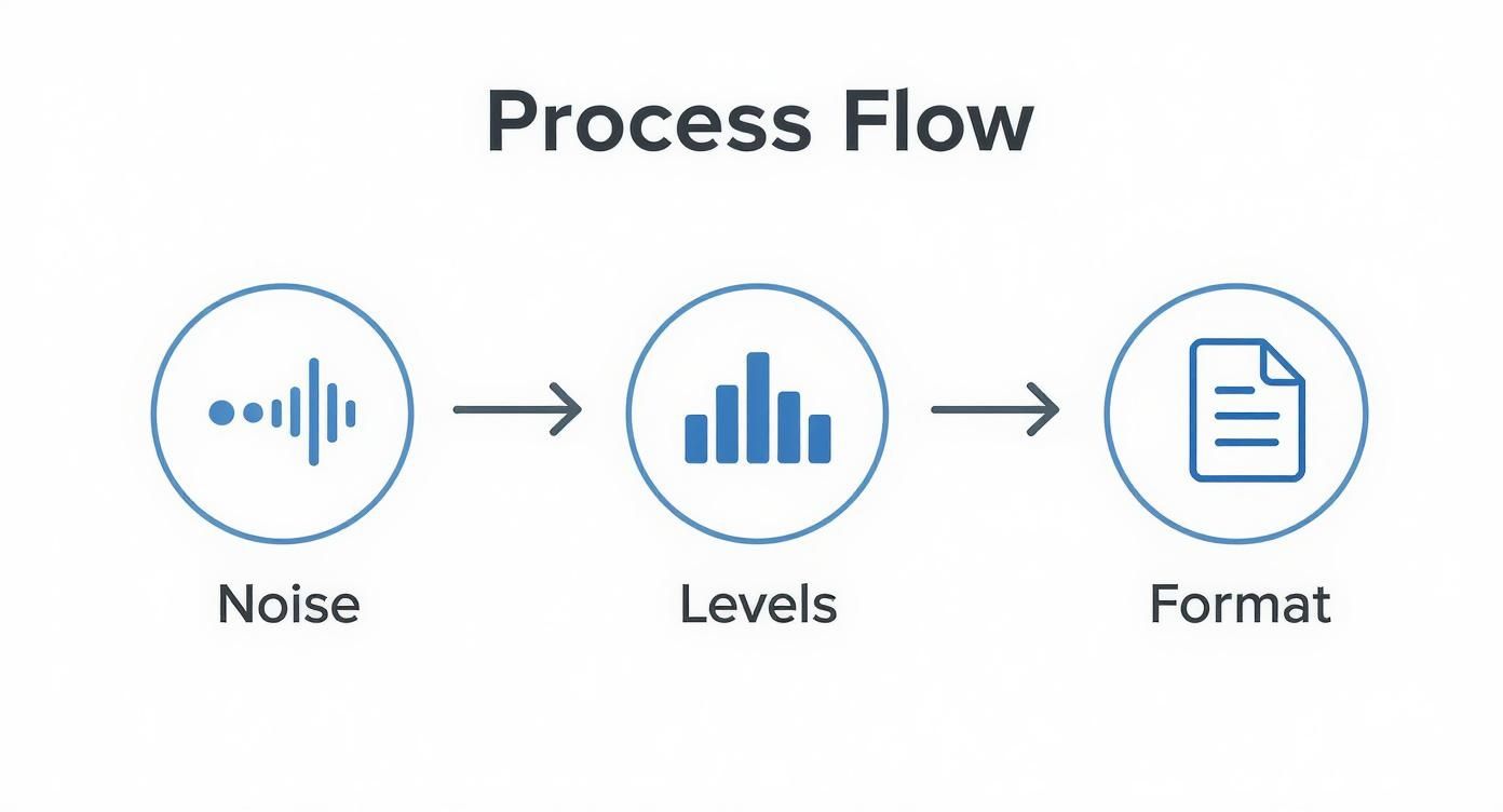 Infographic about creating a transcript