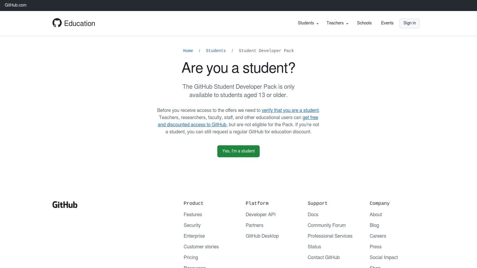 GitHub Student Developer Pack