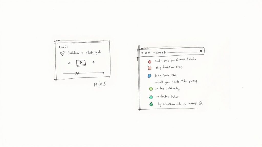 A visual representation of an AI processing a YouTube video for a transcript