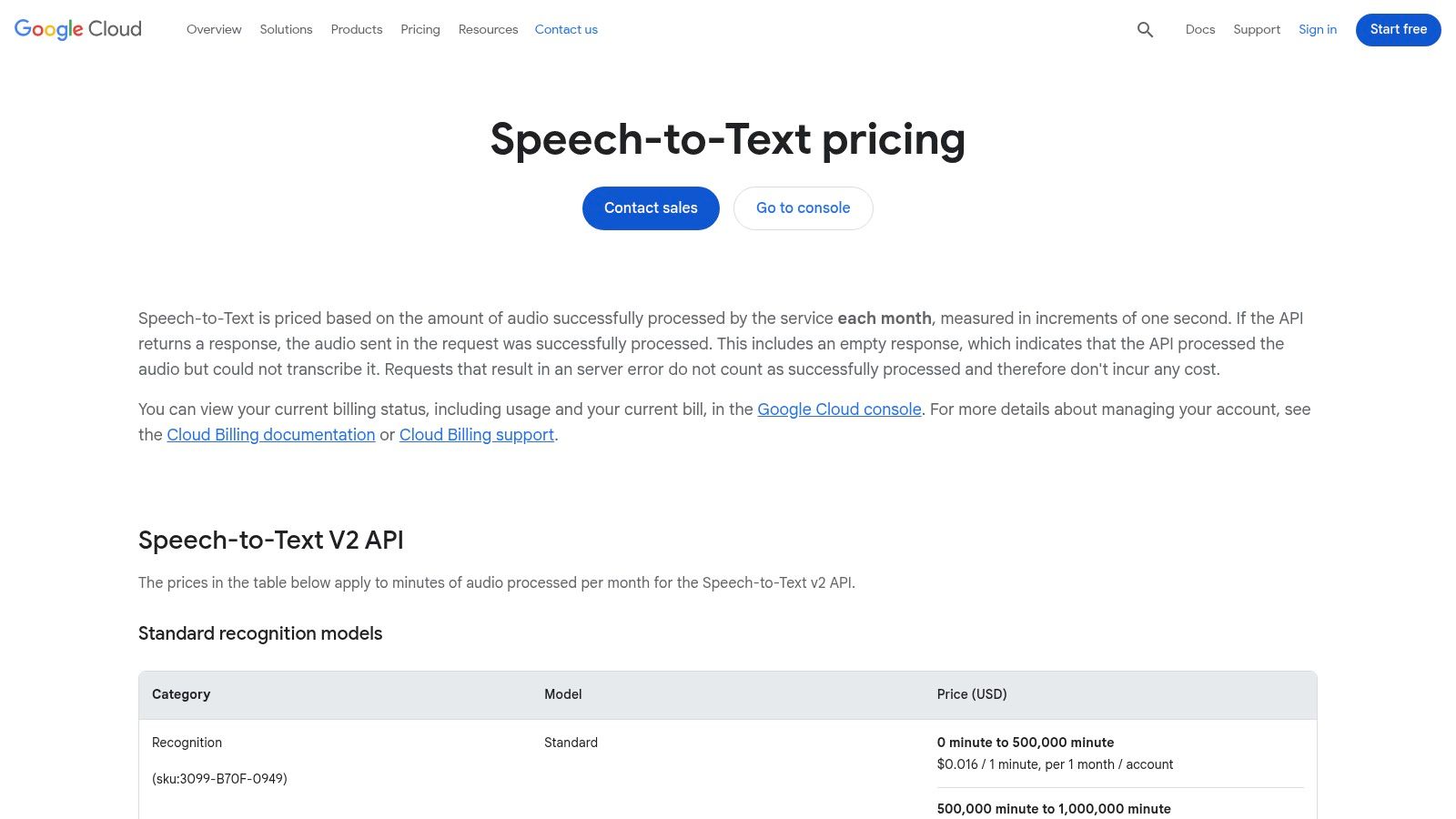 Google Cloud Speech-to-Text (API)