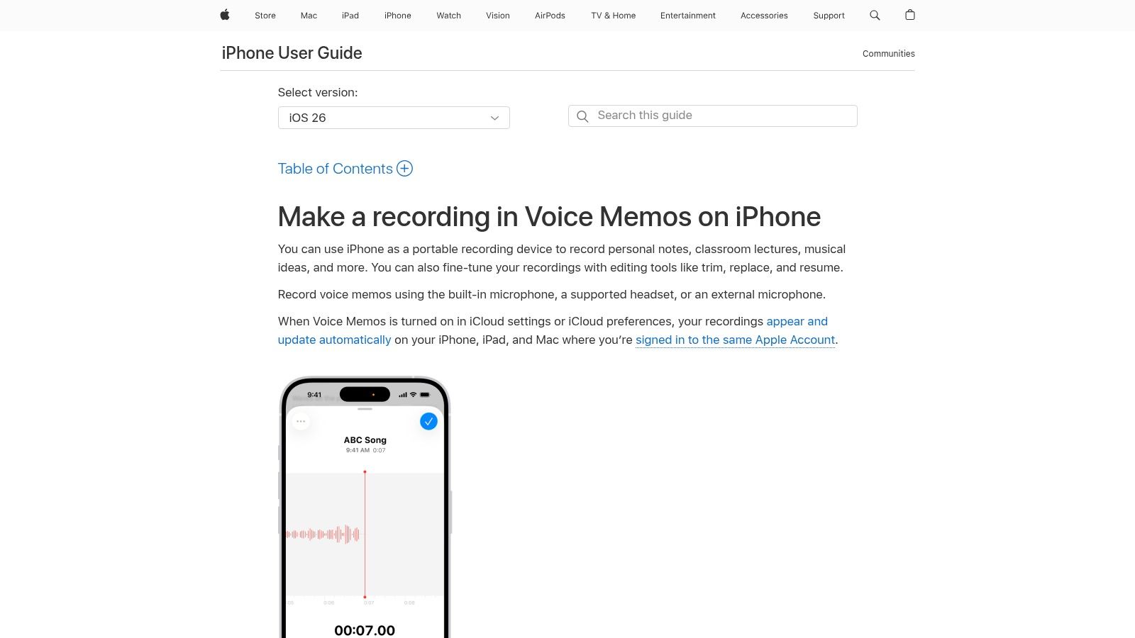 Apple Voice Memos