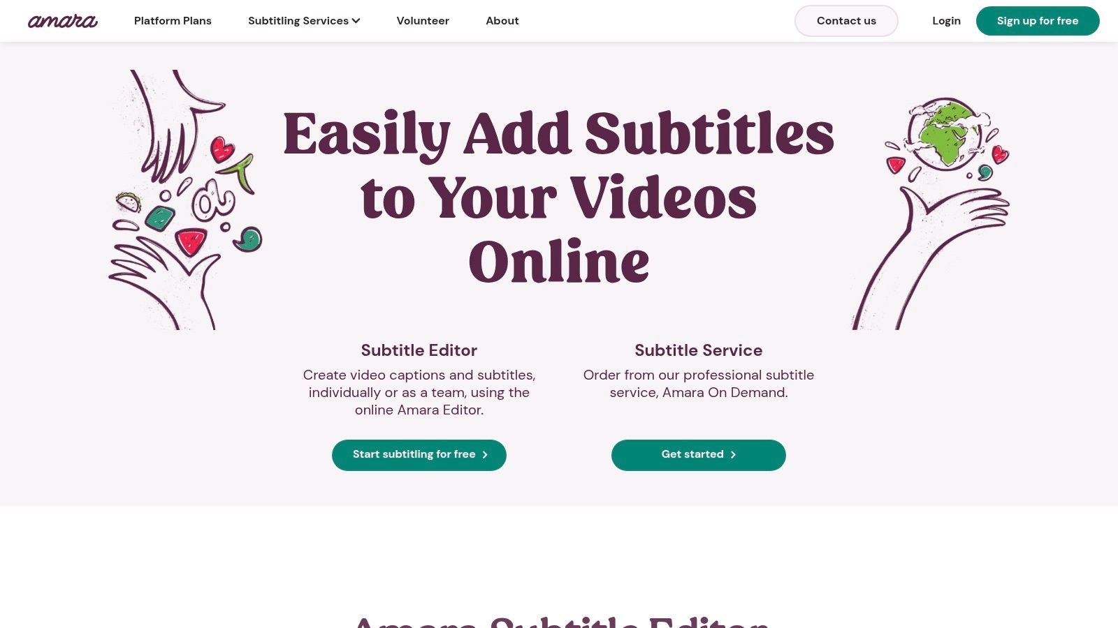 Amara (Amara Editor + Amara Plus)