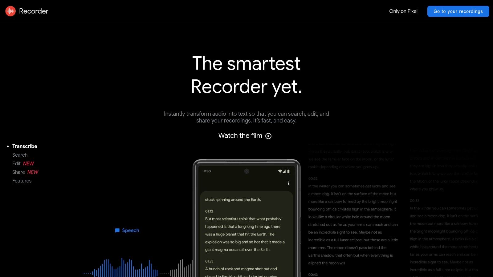 Google Recorder (Pixel)