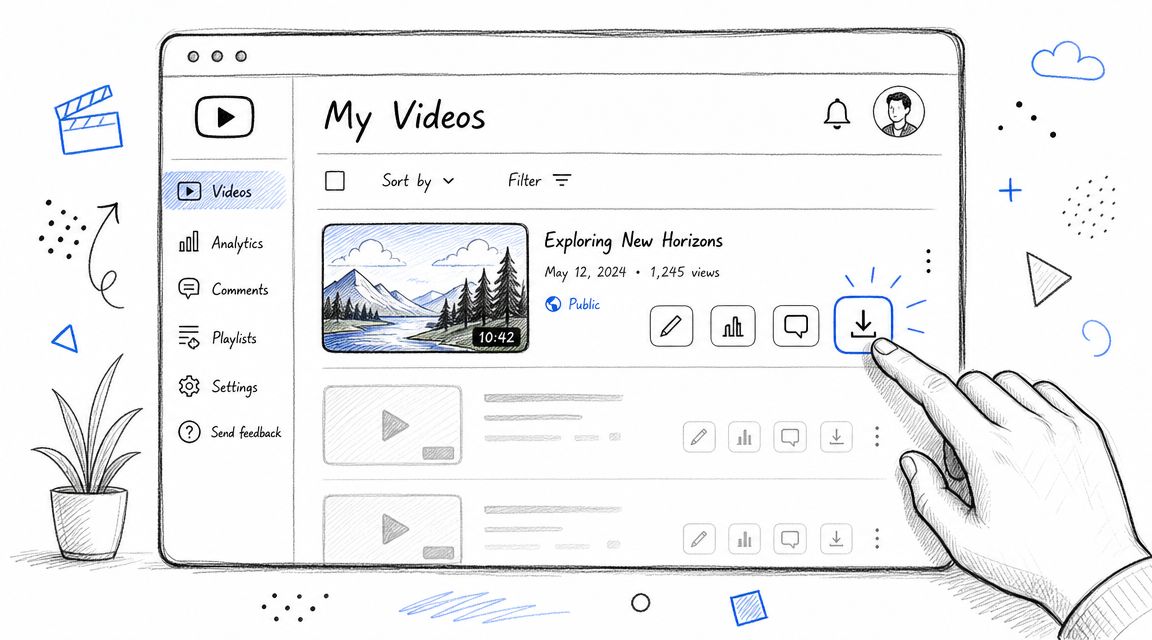 The Official Way Download Your Own Videos from YouTube Studio