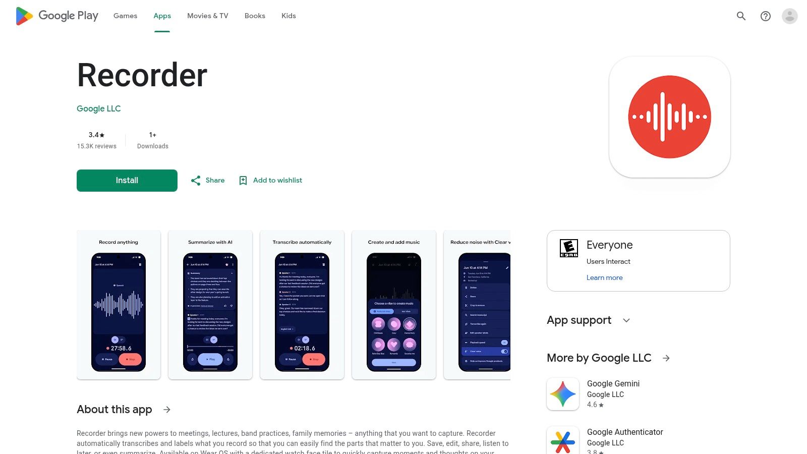 Recorder by Google (Pixel-only)