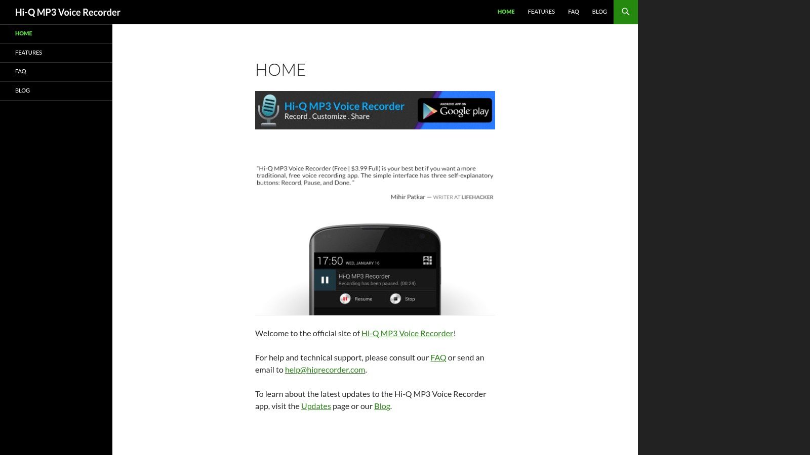 Hi-Q MP3 Voice Recorder