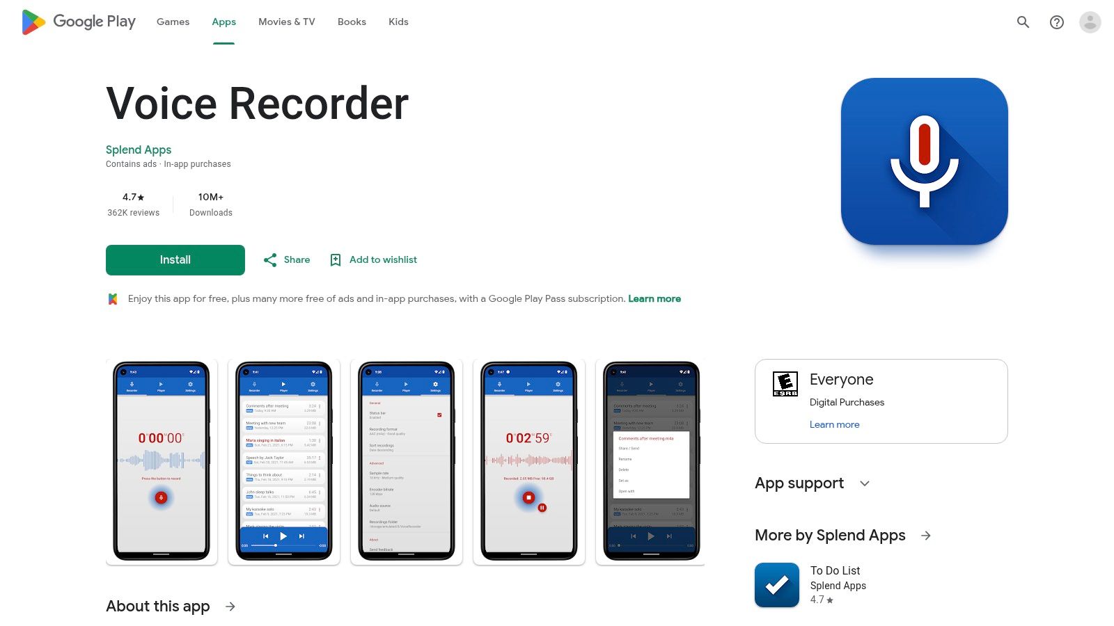 Voice Recorder by Splend Apps