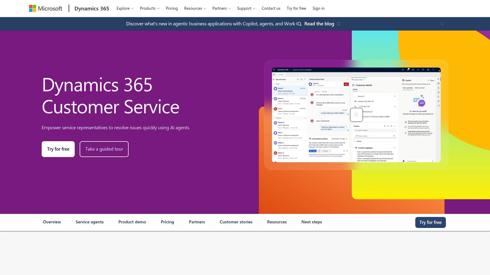 Microsoft Dynamics 365 Customer Service (with Copilot / Copilot Studio)