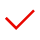 Red checkmark symbol on white background.