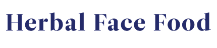 Text reading 'Herbal Face Food' in a dark blue serif font on a white background.