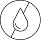 Icon of a water droplet inside a circle representing a paraben-free product.