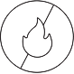 Circle icon with a flame and leaf symbol inside, representing anti-inflammatory concept.