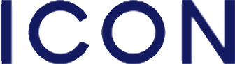 ICON brand logo in dark blue text.