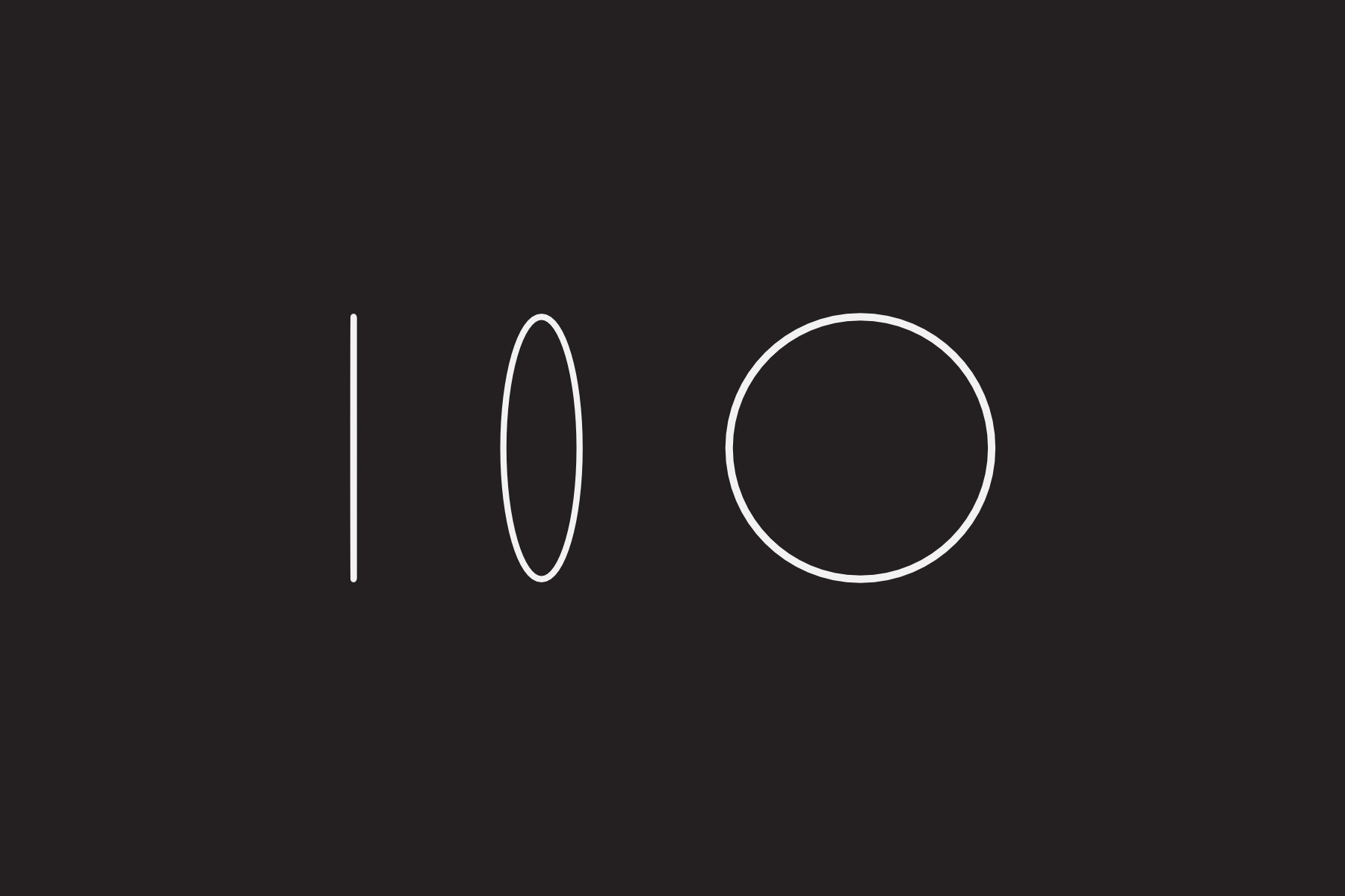 Minimal geometric diagram showing progression from a line to a circle, representing Amplyne’s Assess, Align, and Amplify framework.