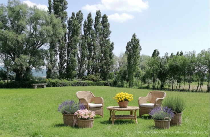 espace de pique nique extérieur au domaine de la vivande