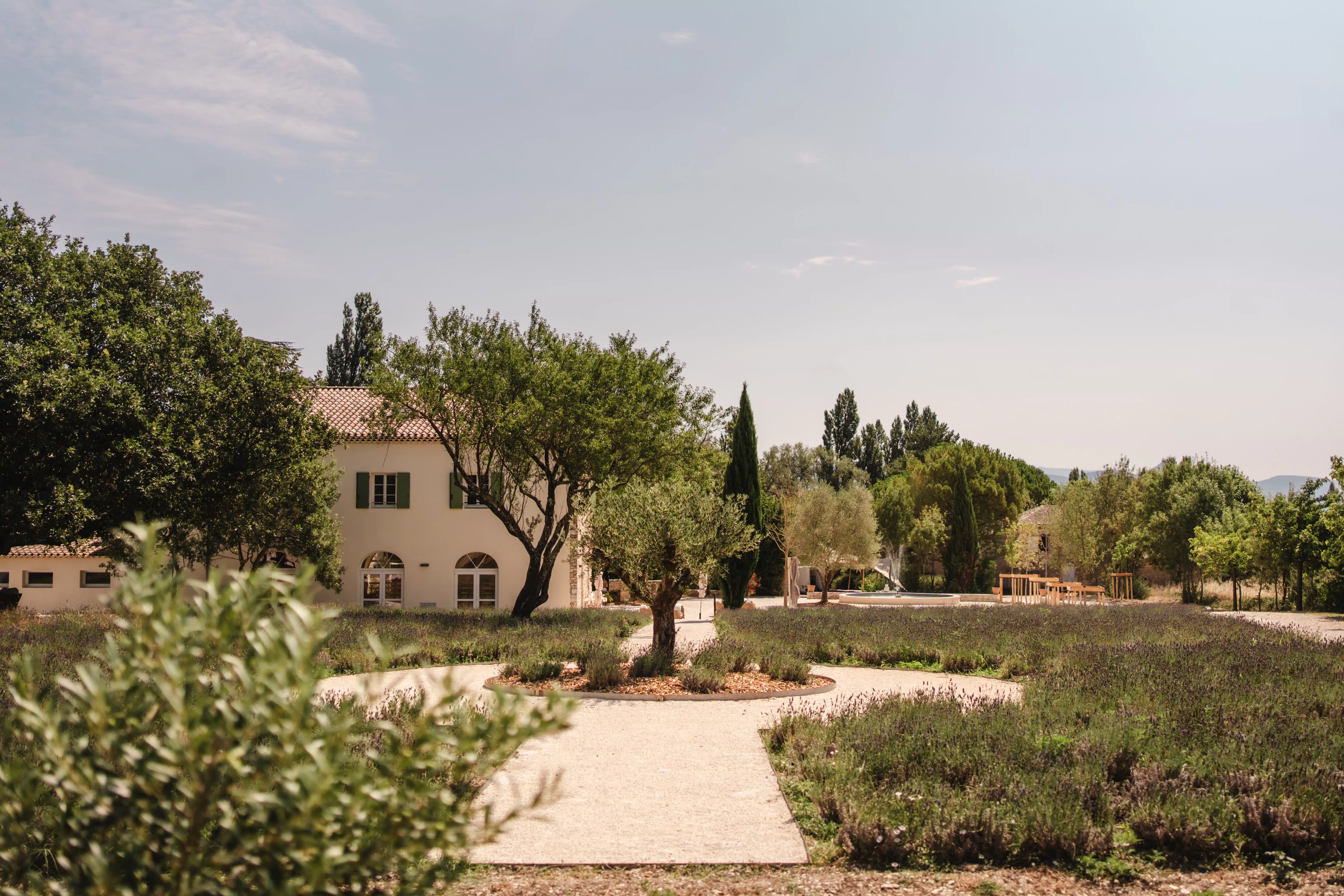 View of the Domaine de la Vivande in Marsanne