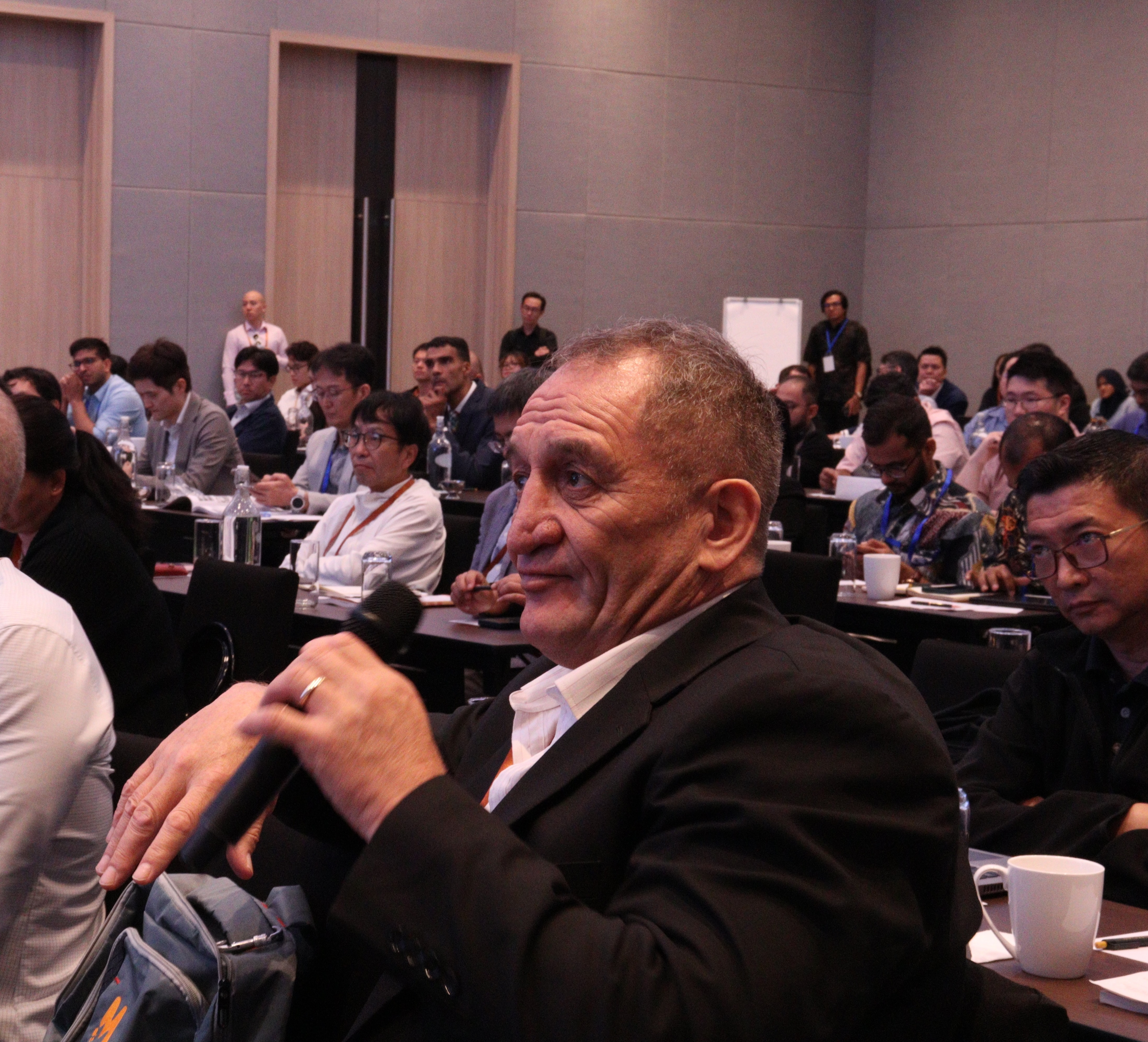 Patrick Watene shared insights at a conference