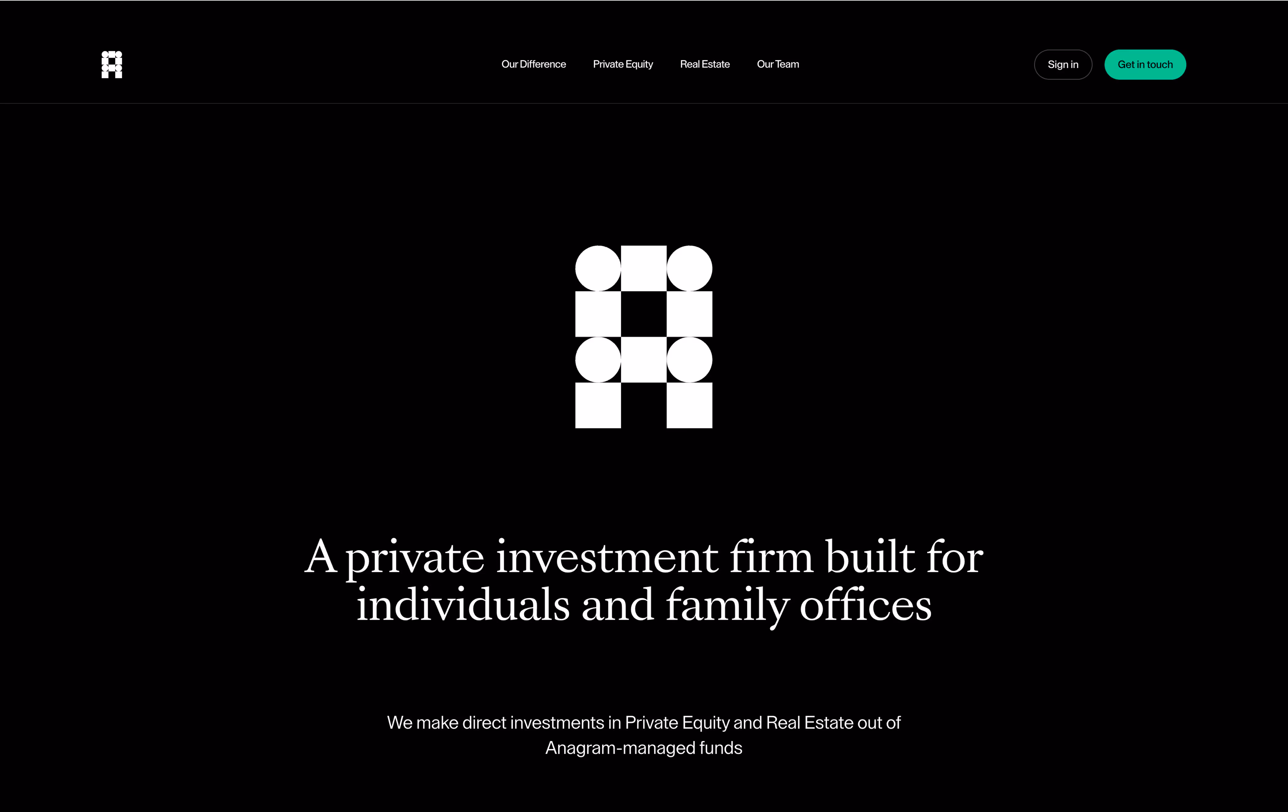 Screenshot from www.anagramcapital.com