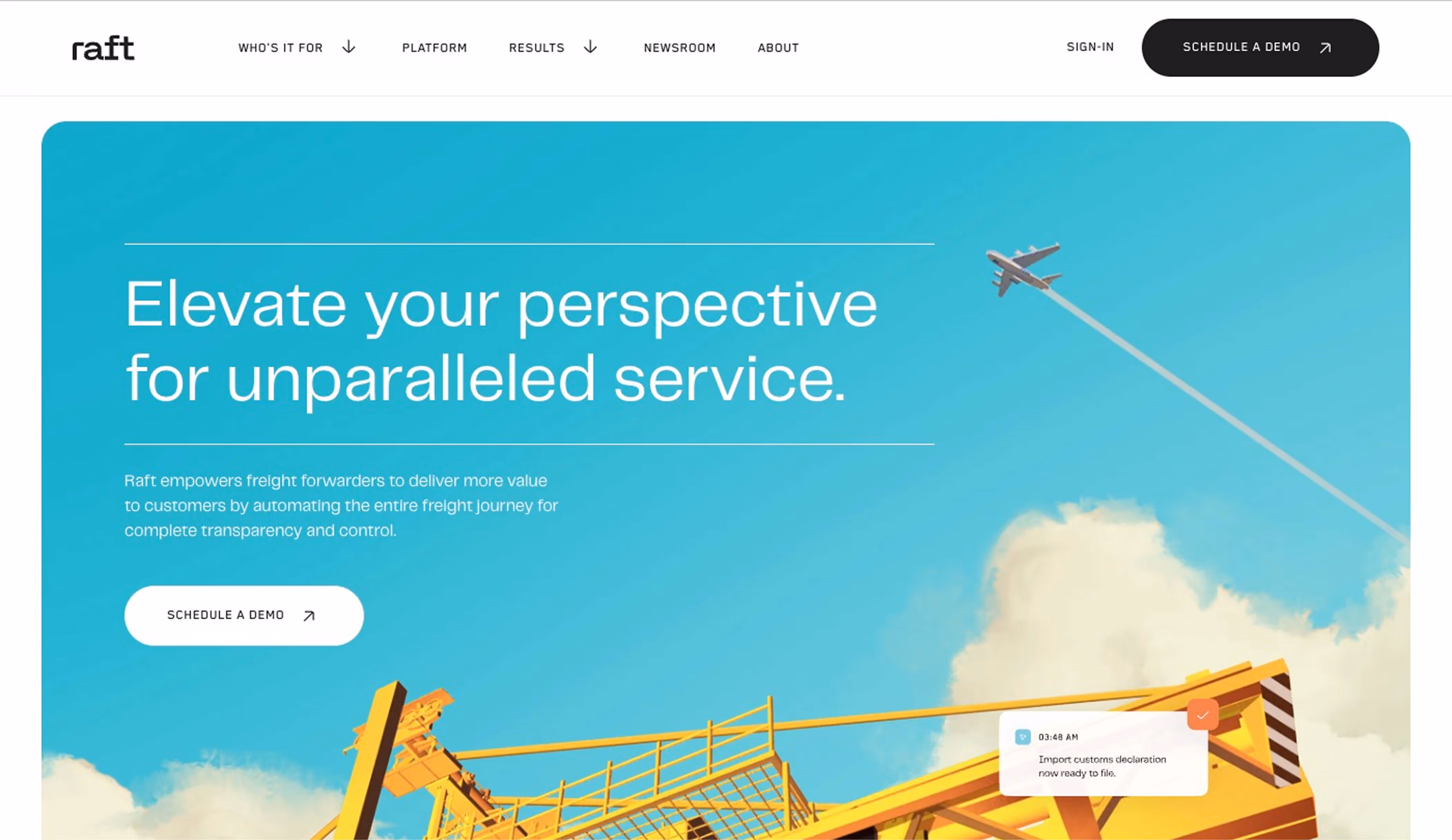 Screenshot from www.Raft.AI