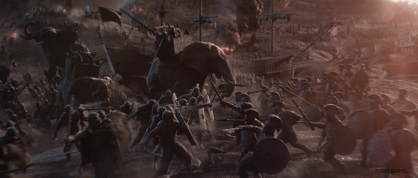 Black Panther opening prologue scene.