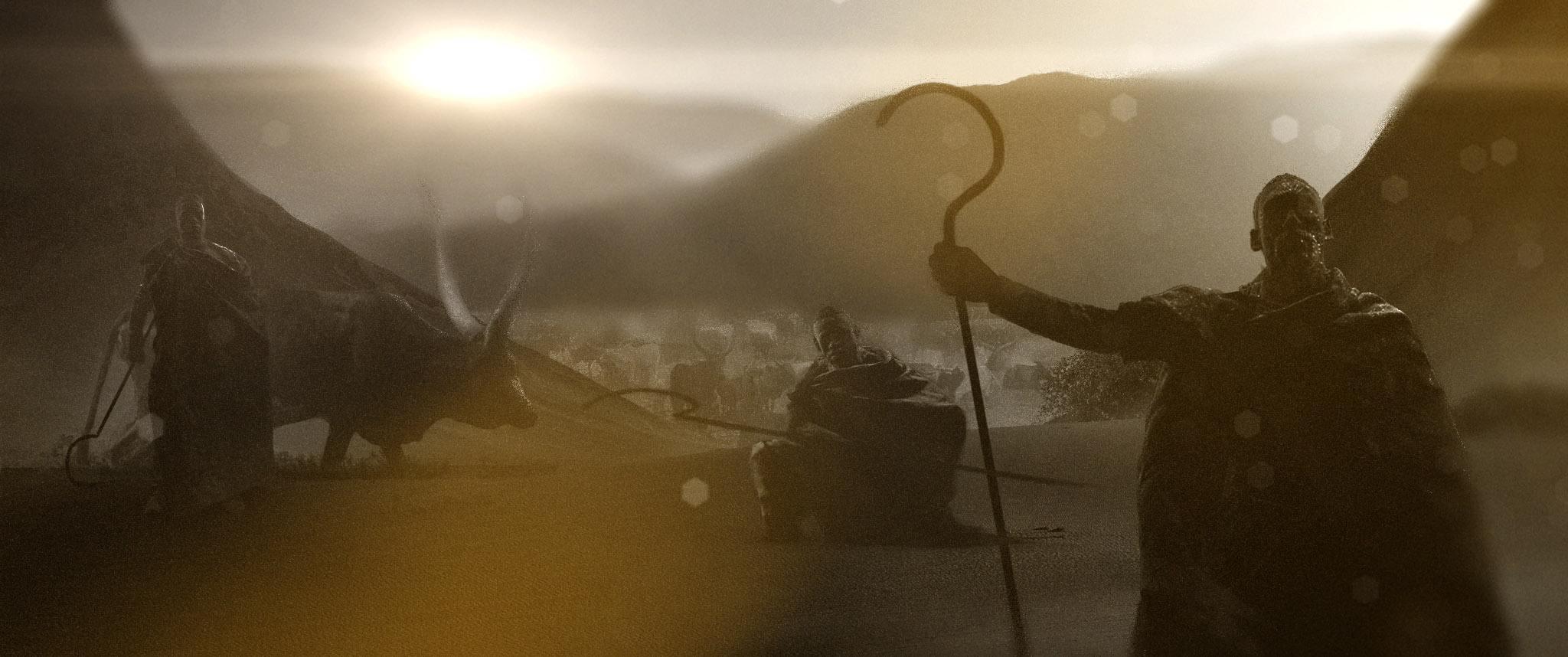 Black Panther concept art opening prologue scene.