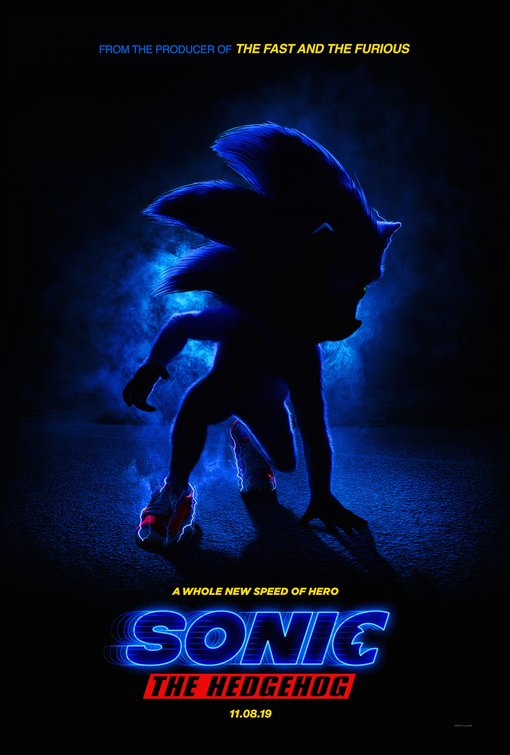 "Sonic The Hedgehog" key art film marketing poster design and art direction.