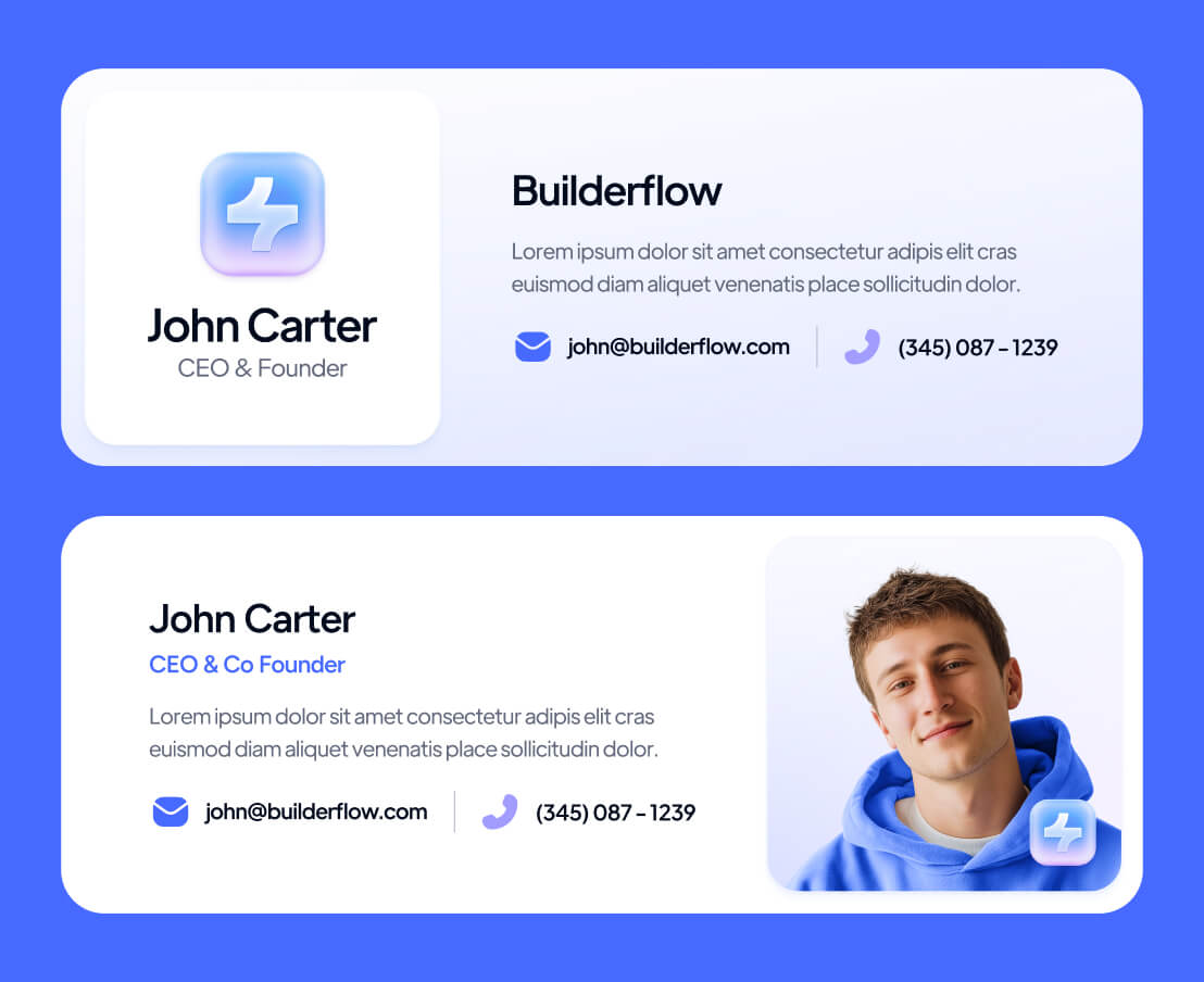 Builderflow - Email Signature Included - AI App Builder Webflow Template