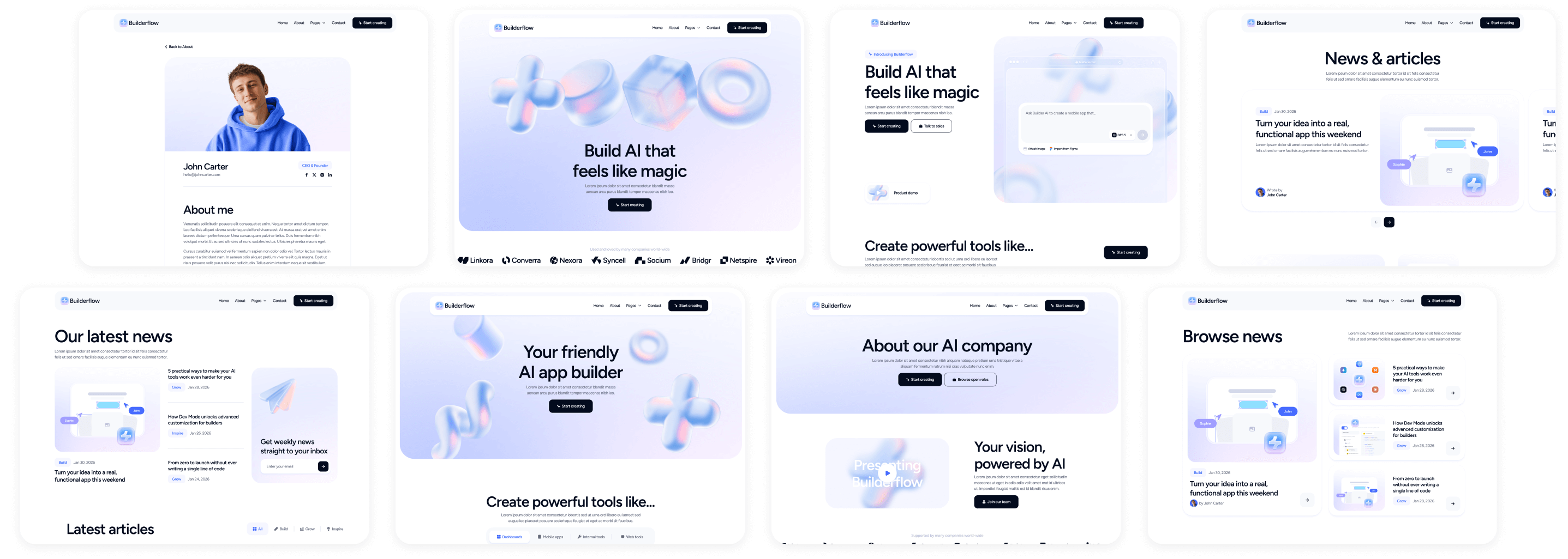 Builderflow - Buy Now On Webflow - AI App Builder Webflow Template