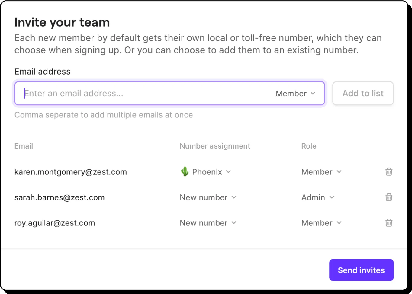 A screen shot of an email address page.