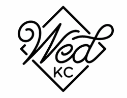 A black and white logo for a wedding company.