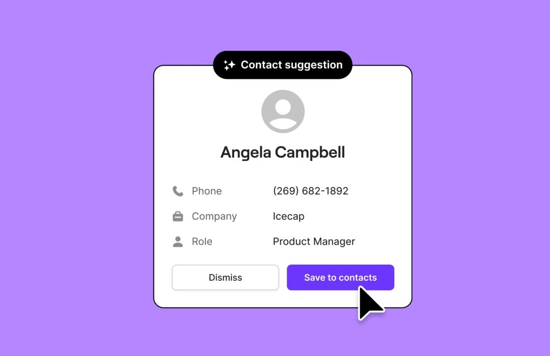 OpenPhone AI Contact Suggestions
