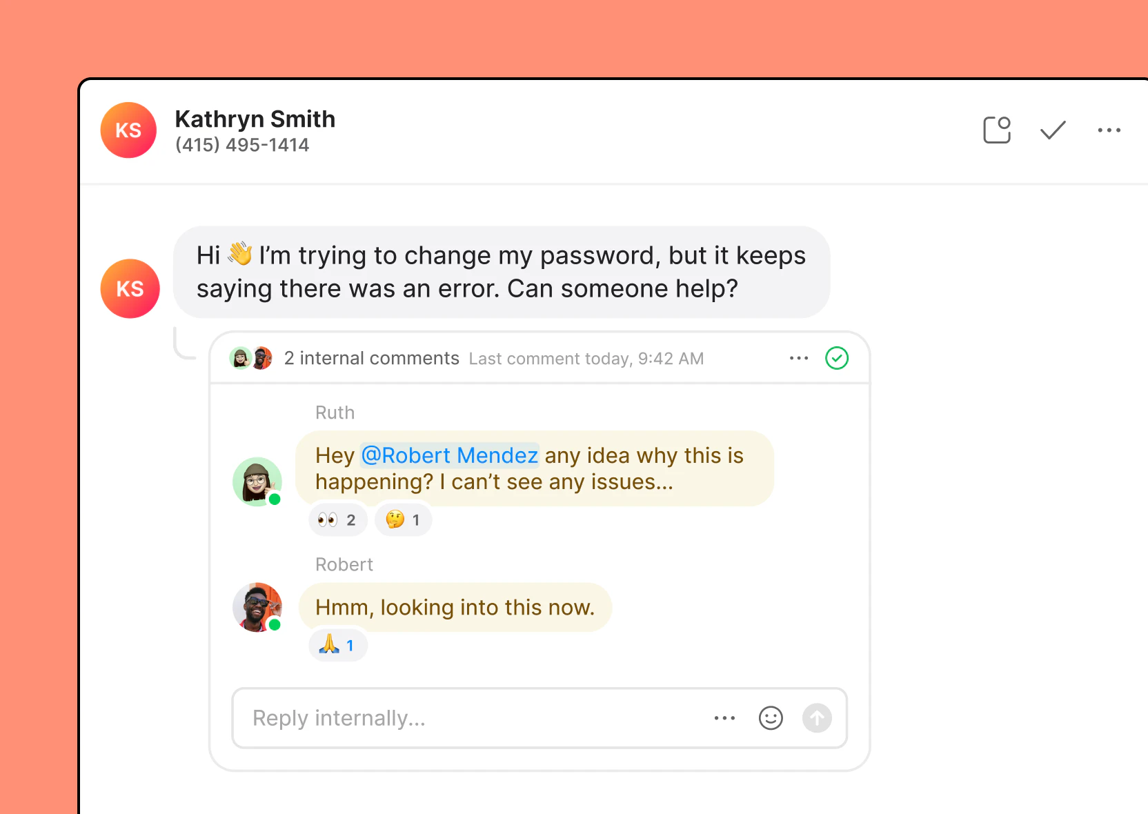 A conversation between two people on a messaging app.