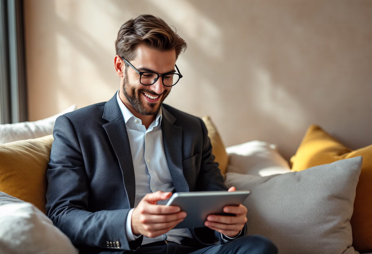 image of an individual providing support assistance for a productivity tools business