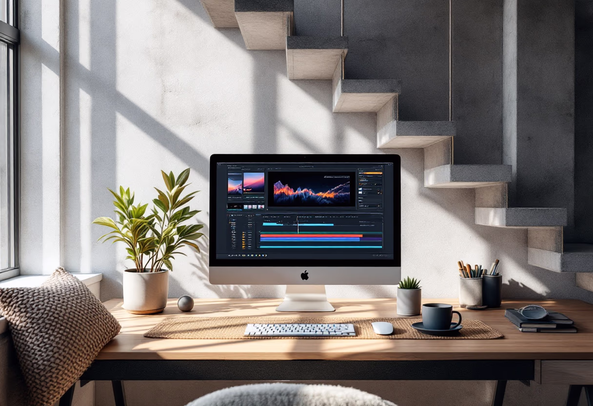 image of video editing software on a computer screen (for a film production company)