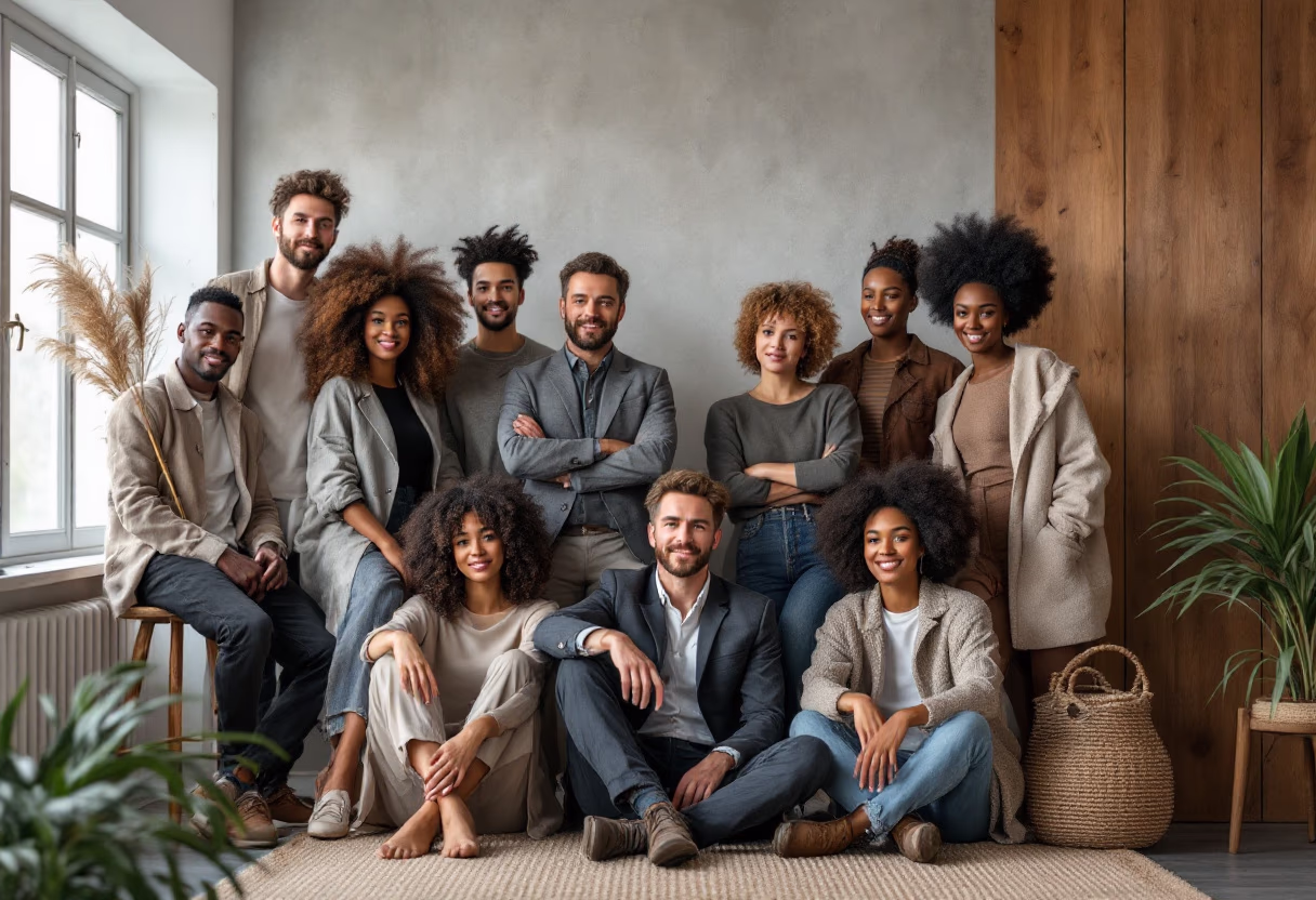photo of director and actors on set