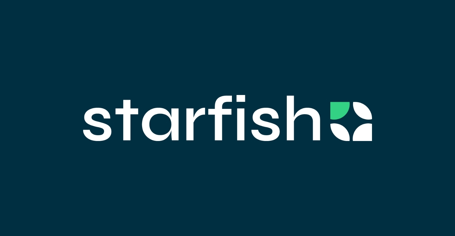 Starfish logo on dark background 