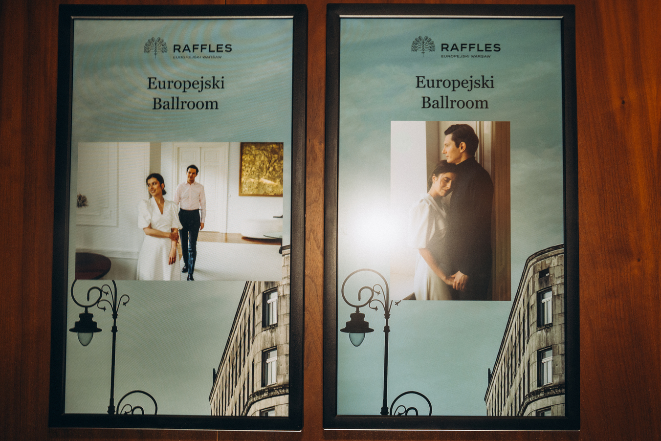 Woman in an elegant backless wedding dress standing by a window with sheer curtains looking outside at greenery.