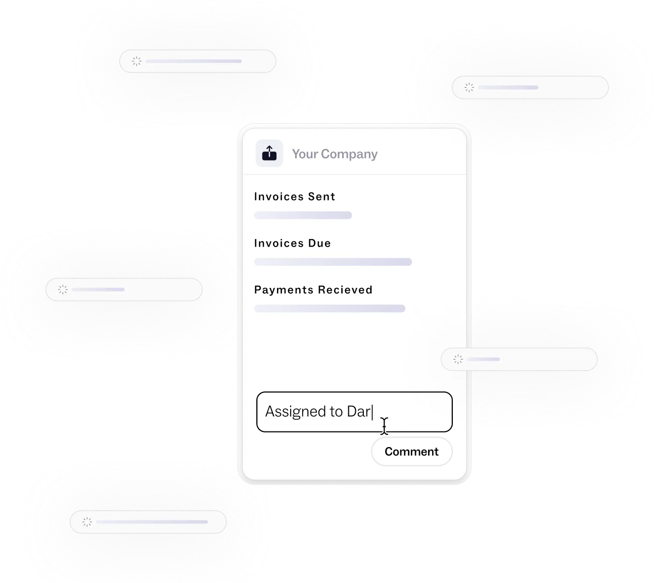 A set of five cell phones sitting next to each other.
