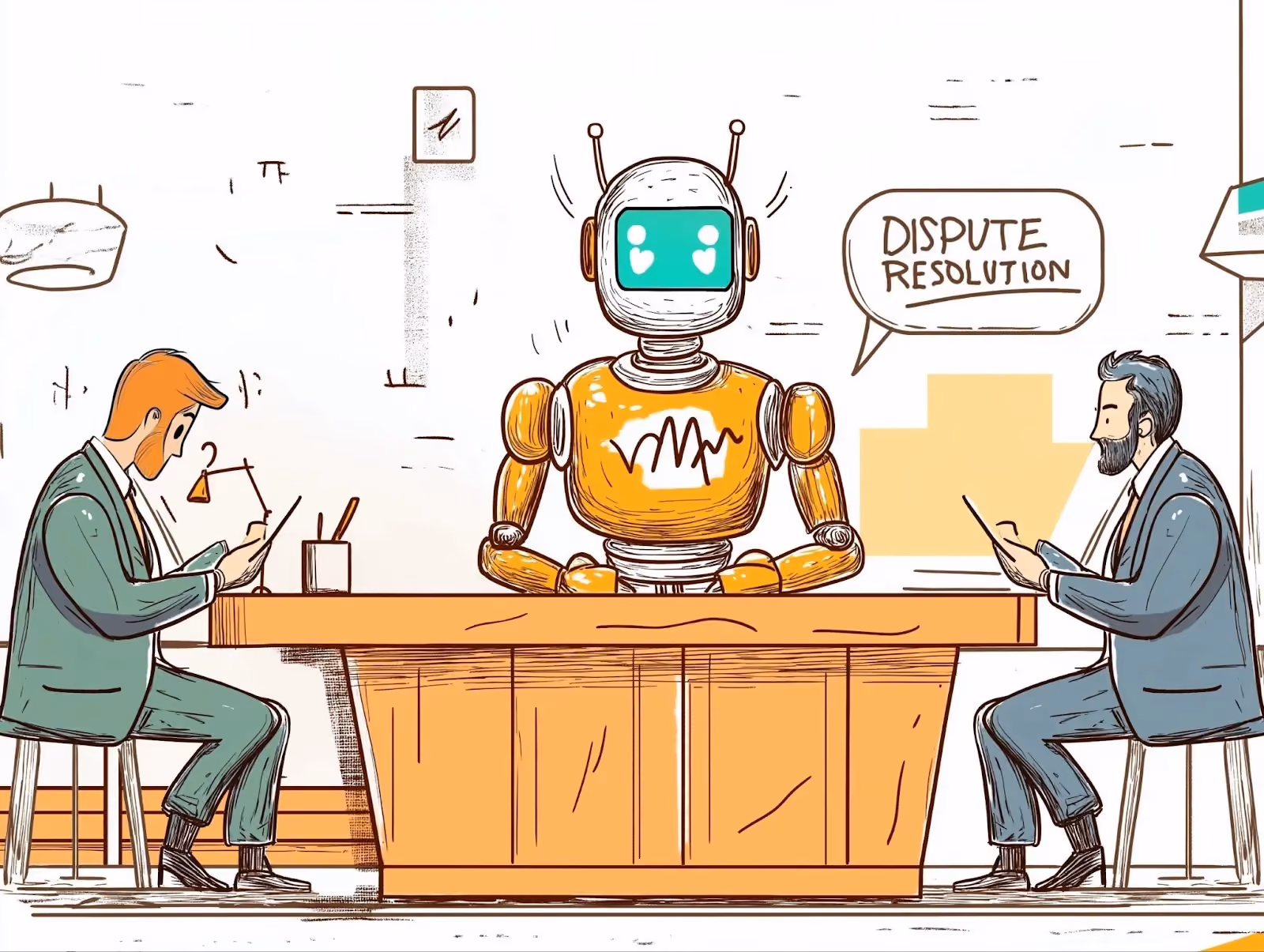 Robot helping in dispute resolution