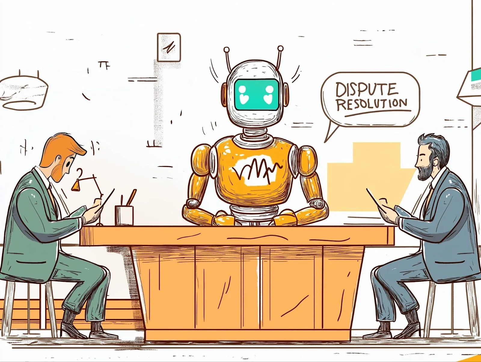 Robot helping in dispute resolution